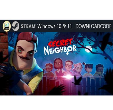 NEU PC Computer Spiel Secret Neighbor für Windows 10 11 STEAM Download Code Key