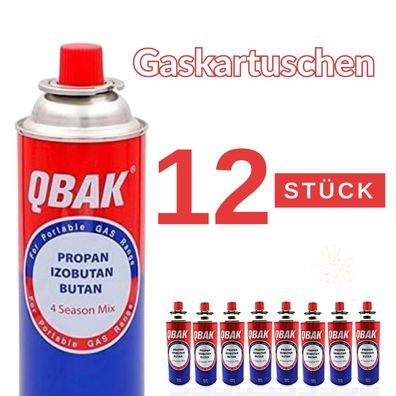 12 er RESCH QBAK Campingkocher Gaskartuschen Ersatz Butangas 227g Gasflasche