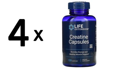 4 x Life Extension Creatine Capsules - 120 caps
