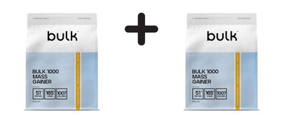 2 x Bulk Bulk 1000 Mass Gainer (4050g) Cinnamon Cereal Milk