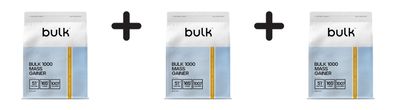 3 x Bulk Bulk 1000 Mass Gainer (4050g) Cinnamon Cereal Milk
