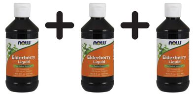 3 x NOW Foods Elderberry Liquid - 237 ml