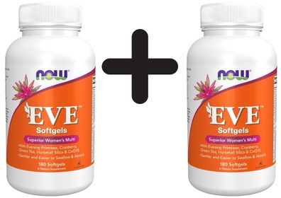 2 x NOW Foods EVE Superior Women's Multi - 180 softgels