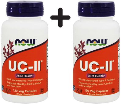 2 x NOW Foods UC-II Undenatured Type II Collagen - 120 vcaps