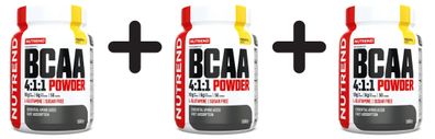 3 x Nutrend BCAA 4:1:1 Powder, Pineapple - 500g