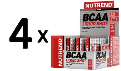 4 x Nutrend BCAA Liquid Shot - 20 x 60 ml