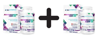 2 x Allnutrition Ashwagandha KSM-66 - 100 tablets