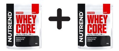 2 x Nutrend Whey Core, Strawberry - 900g