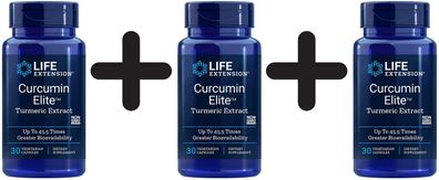 3 x Life Extension Curcumin Elite Turmeric Extract - 60 vcaps