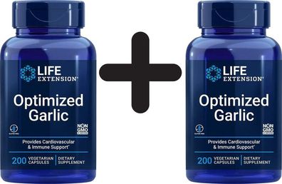 2 x Life Extension Optimized Garlic - 200 vcaps