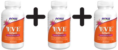 3 x NOW Foods EVE Superior Women's Multi - 180 softgels
