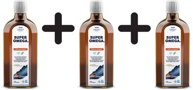 3 x Osavi Super Omega, 2900mg Omega 3 (Lemon) - 250 ml