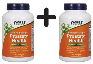 2 x NOW Foods Prostate Health Clinical Strength - 180 softgels