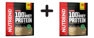 2 x Nutrend 100% Whey Protein, Banana + Strawberry - 1000g