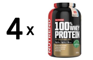 4 x Nutrend 100% Whey Protein, White Chocolate + Coconut - 2250g