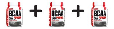 3 x Nutrend BCAA 4:1:1 Powder, Watermelon - 500g