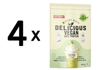 4 x Nutrend Delicious Vegan, Pistachio Marzipan - 450g