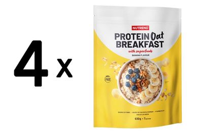 4 x Nutrend Protein Oat Breakfast, Banana - 630g