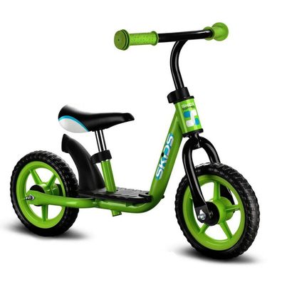 Kinderfahrrad Skids Control Stahl grün Nylon Fußstütze