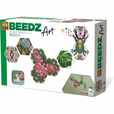 Spiel SES Creative Beedz Art - Hex tiles Botánica (FR)