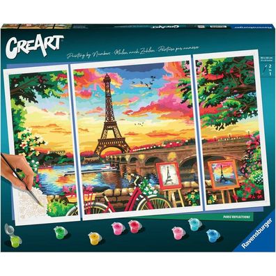 CreArt Premium Triptychon Serie - Pariser Spiegelungen