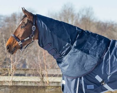 QHP Halsteil Turnout 200g navy wasserdicht