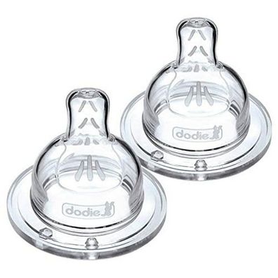 Dodie Sauger, flach, Antikolik, Sensation+, transparent, 0-6 Monate, Fluss 2