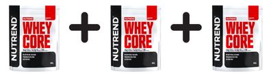 3 x Nutrend Whey Core, Strawberry - 900g