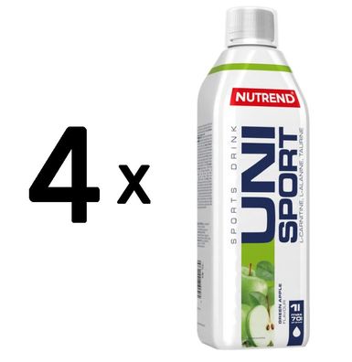 4 x Nutrend Unisport, Green Apple - 1000 ml
