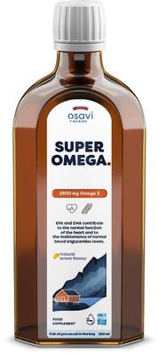 Super Omega, 2900mg Omega 3 (Lemon) - 250 ml