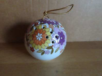 Duftkugel Porzellan Potpourrikugel Pommander Jamina von Ilona alt bunte Blumen