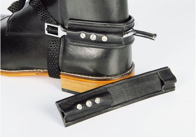 Harrys Horse Sporenschutz Leder Crystal, schwarz