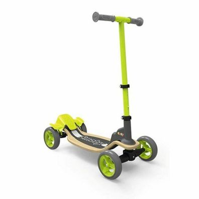 Smoby 7600750700 Wooden Fun Scooter, 4 Räder, Grün/Schwarz