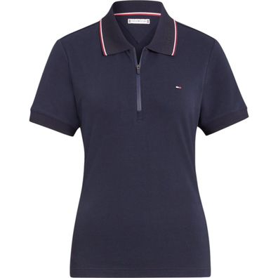 Tommy Hilfiger Damen Poloshirt CAMDEN ZIP desert sky