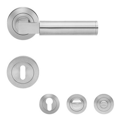 Karcher Türdrücker-Rosetten-Garnitur ER31 Tasmania Edelstahl matt Türgriff