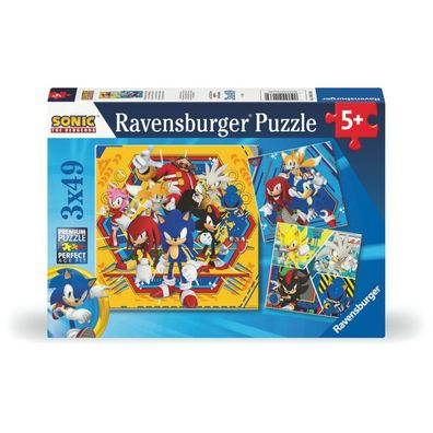 Kinderpuzzle Die Abenteuer von Sonic (3x 49 Teile)