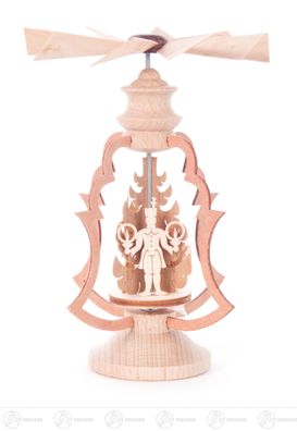 Pyramide Wärmespiel mit Engel, Bergmann und Reiterlein BxHxT 9 cmx13 cmx9 cm NEU