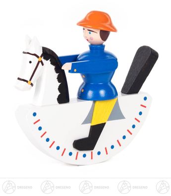 Nussknacker Reiterlein blau BxHxT 9 cmx9,5 cmx3 cm NEU Erzgebirge Nußknacker