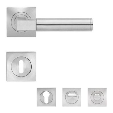 Karcher Türdrücker-Rosetten-Garnitur ER31Q Tasmania quadratisch Edelstahl matt