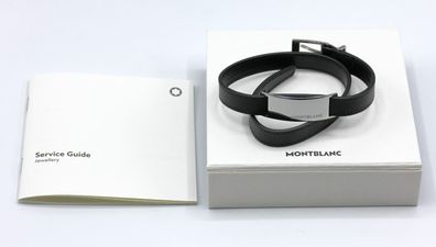 Montblanc Doppelwickelarmband aus Leder / 45 cm / Gr 63 / Id 11291963 / NEU OVP