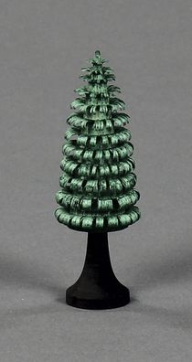 Tischdekoration Ringelbaum grün 25x70x25mm NEU Holzbaum Weihnachtsdekoration