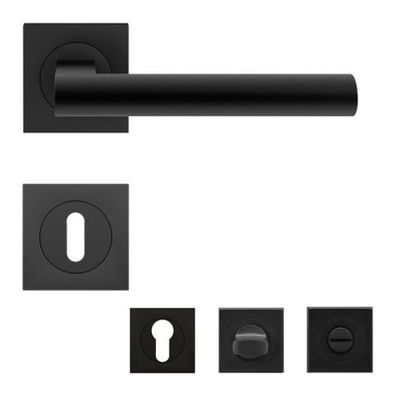 Karcher Türdrücker-Rosetten-Garnitur ER45Q Madeira quadratisch Kosmos schwarz