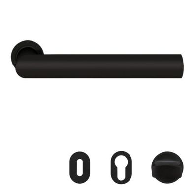 Karcher Mini Türdrücker-Rosetten-Garnitur ER28 Rhodos Kosmos Schwarz Türgriff