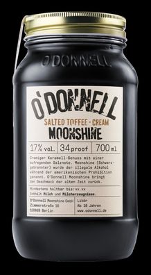 O´Donnell Moonshine 700ml Salted Toffee Cream 17% vol. Neuware