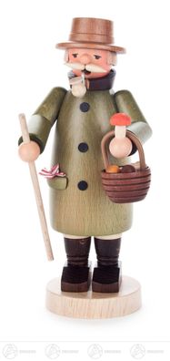 Räuchermann Pilzsammler BxHxT 8 cmx18 cmx19 cm NEU Erzgebirge Rauchmann