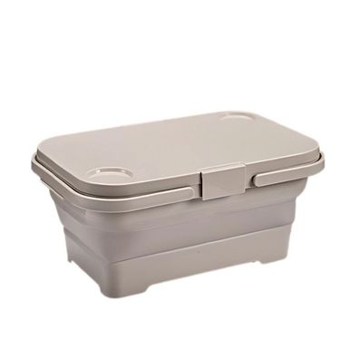 Picknickkorb mit Tisch - Klappbar, 3in1 mit Becherhalter, 46 x 28,5 x 23 cm