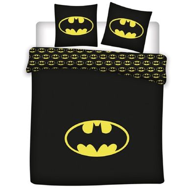 Batman 3-teiliges Bettwäsche-Set – 1x Deckenbezug (240x220) & 2x Kissenbezug (63x6