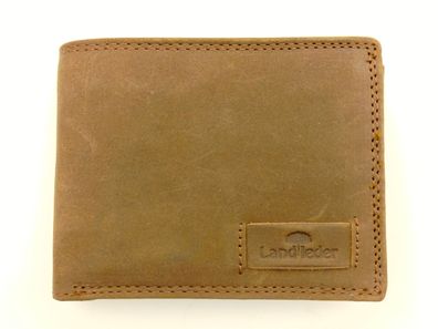 Landleder Lederbörse Querformat im Vintage Look – Hosentaschenbörse