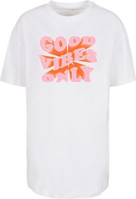 Merchcode Damen Ladies Summer Good Vibes Only Oversized Boyfriend Tee MP5012081