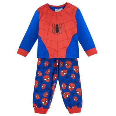 Marvel Spiderman Schlafanzug Kinder Baumwolle-Mix Pyjama-Set